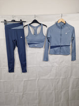 Adox 3-Piece Activewear Set – Sports Bra | Leggings | Zip Jacket